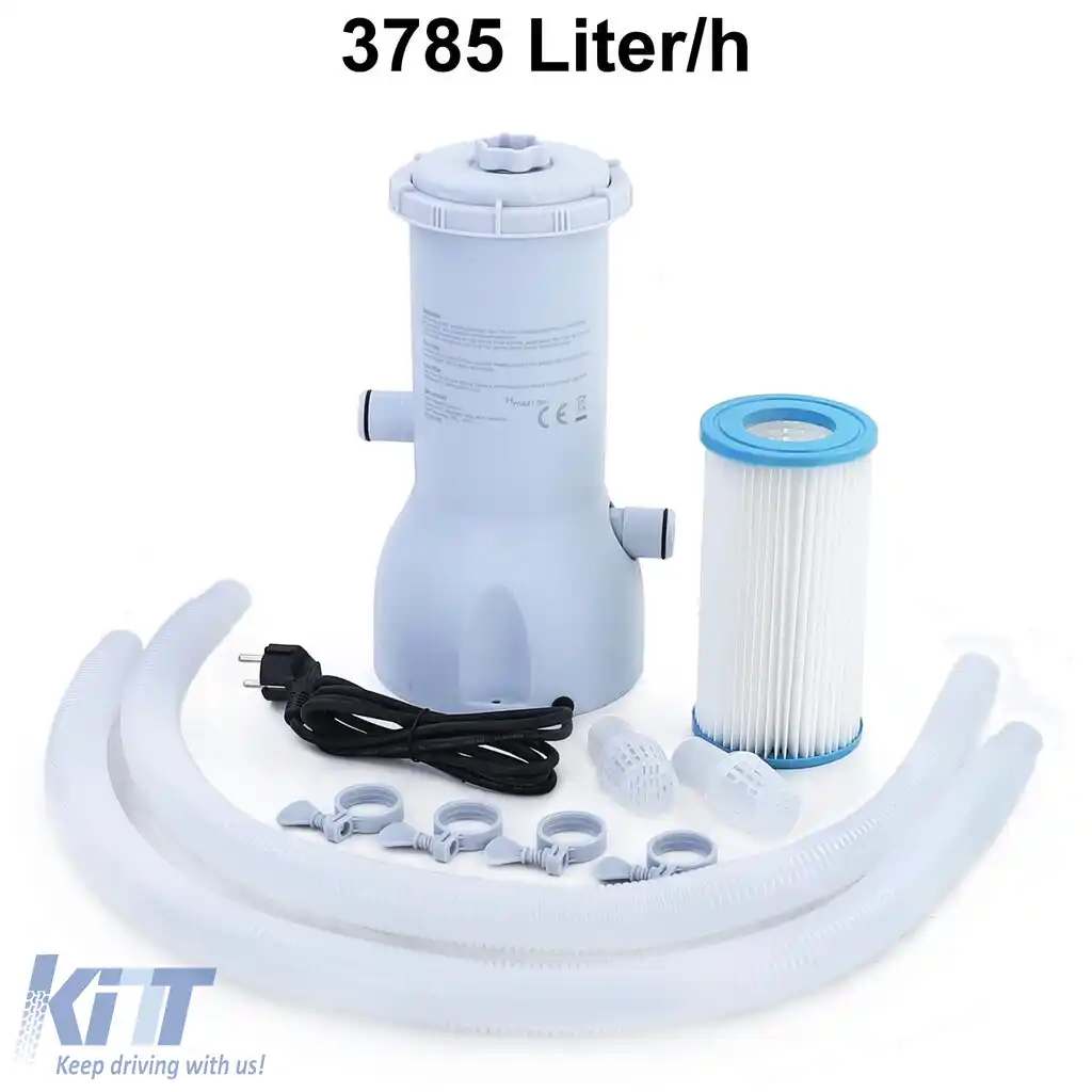 BESTWAY 366x76cm Piscină Rotundă Fast Set cu Pompa de Filtru completă-image-6196643