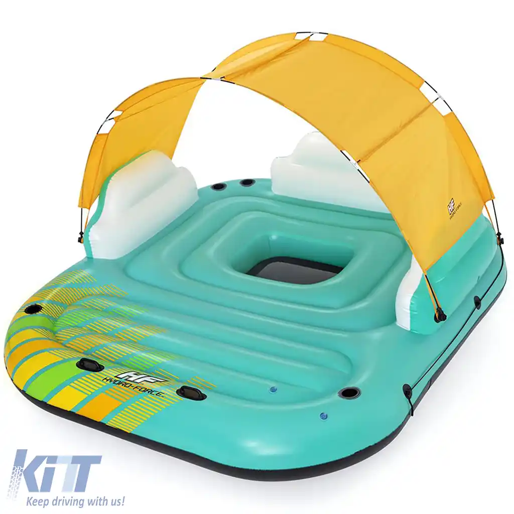 Bestway insulă gonflabilă Sunny Lounge pentru 5 persoane cu copertină 291x265x83cm