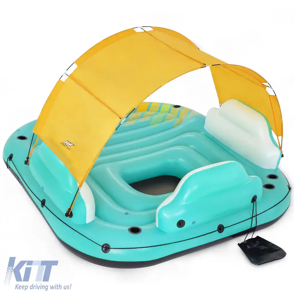Bestway insulă gonflabilă Sunny Lounge pentru 5 persoane cu copertină 291x265x83cm-image-6192410