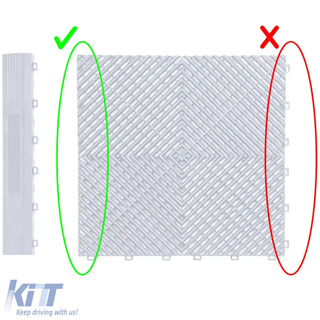 Bevel de 40cm pentru sistemul de plăci ceramice click alb-image-6327235