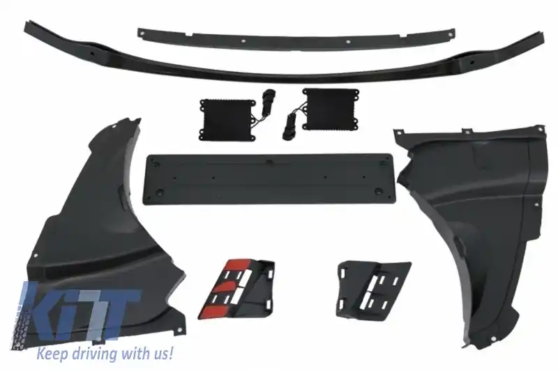 Body Kit compatibil cu BMW seria 3 F30 (2011-2015) F30 LCI (2016+) cu Praguri Laterale si Grile Centrale M3 Sport Design-image-6051708