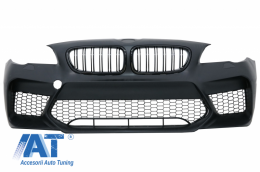 Body Kit compatibil cu BMW Seria 5 F10 (2011-2017) Bara Fata si Bara Spate + Praguri Laterale si Tobe Ornamente Sistem de evacuare Carbon Fiber M5 Design-image-6057206