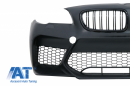 Body Kit compatibil cu BMW Seria 5 F10 (2011-2017) Bara Fata si Bara Spate + Praguri Laterale si Tobe Ornamente Sistem de evacuare Carbon Fiber M5 Design-image-6057207