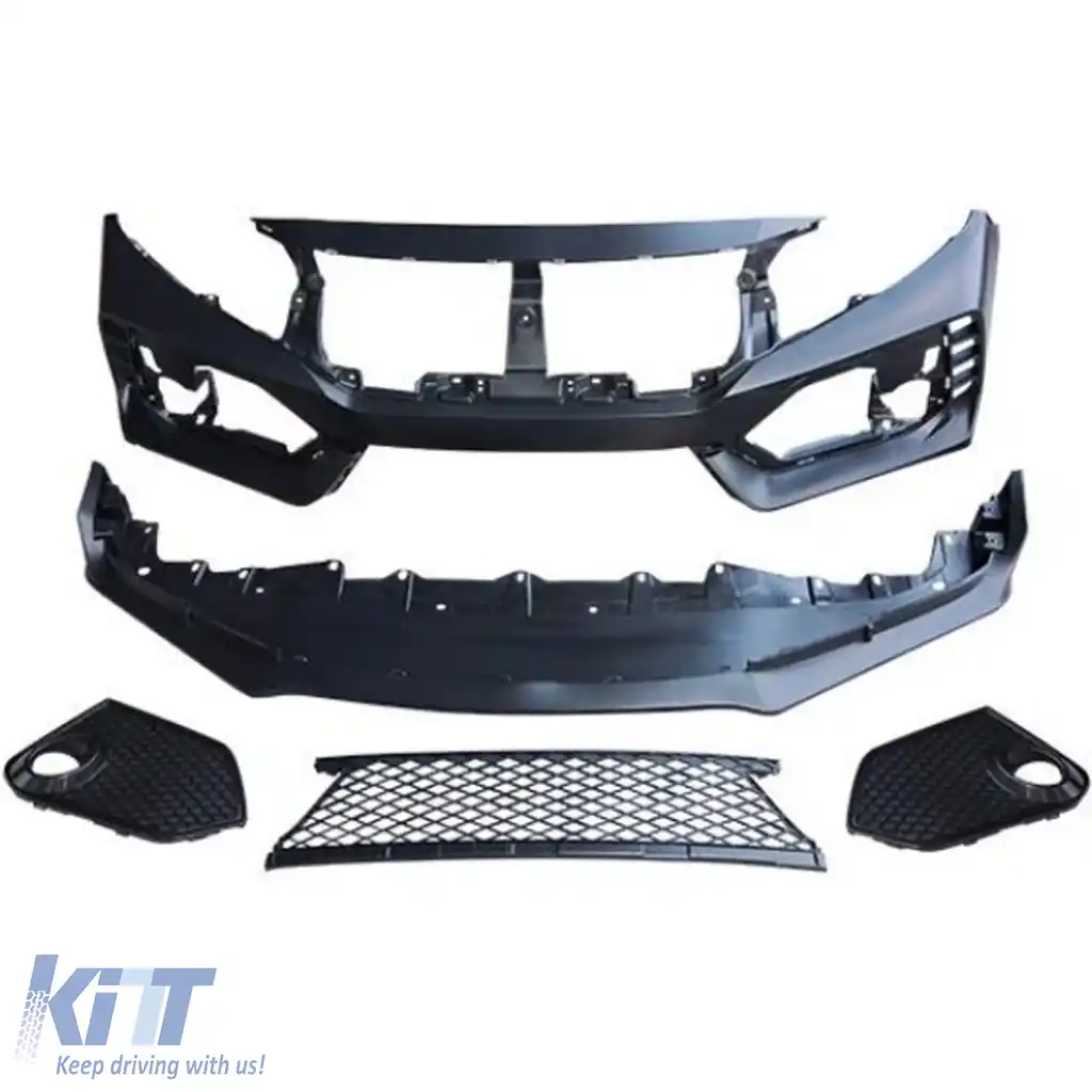 Bodykit TR bare frontale, praguri laterale, grilă potrivite pentru Honda Civic FC 16-20 sedan-image-6268364