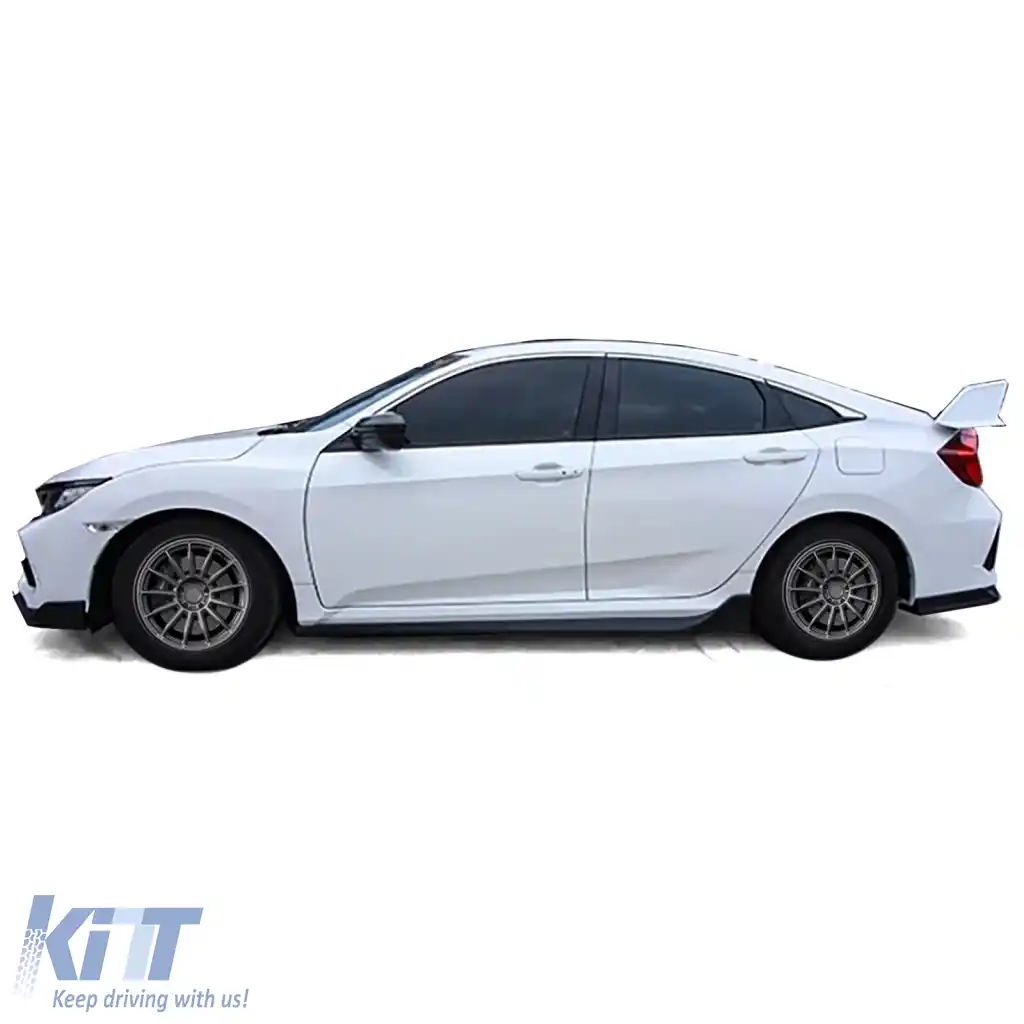 Bodykit TR bare frontale, praguri laterale, grilă potrivite pentru Honda Civic FC 16-20 sedan-image-6268371