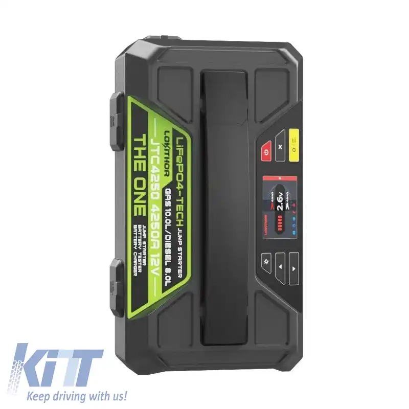 Booster auto, Încărcător și tester de baterii, Powerbank, Lumină LED 5 în 1 Lokithor JTC4250 LifePO4 12 Volt 4250A-image-6315946