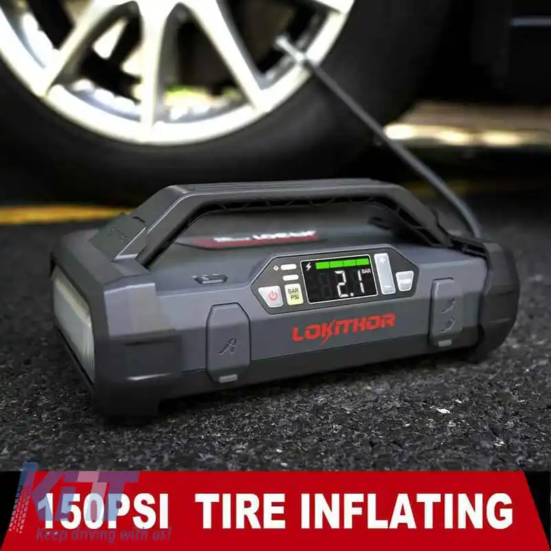 Booster auto, Powerbank, Compresor 150PSI, Lumină LED 4 în 1 Lokithor JA301 12 Volți 2000A-image-6301847