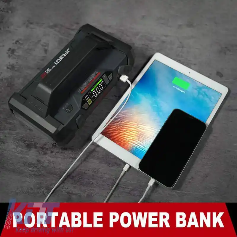 Booster auto, Powerbank, Compresor 150PSI, Lumină LED 4 în 1 Lokithor JA301 12 Volți 2000A-image-6301848
