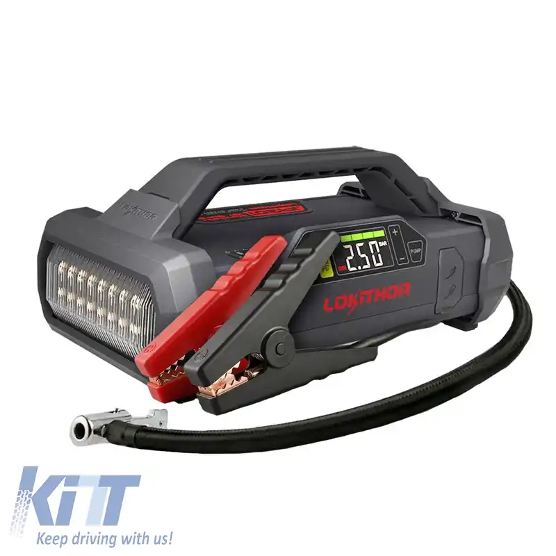 Booster auto, Powerbank, Compresor 150PSI, Lumină LED 4 în 1 Lokithor JA301 12 Volți 2000A-image-6301850