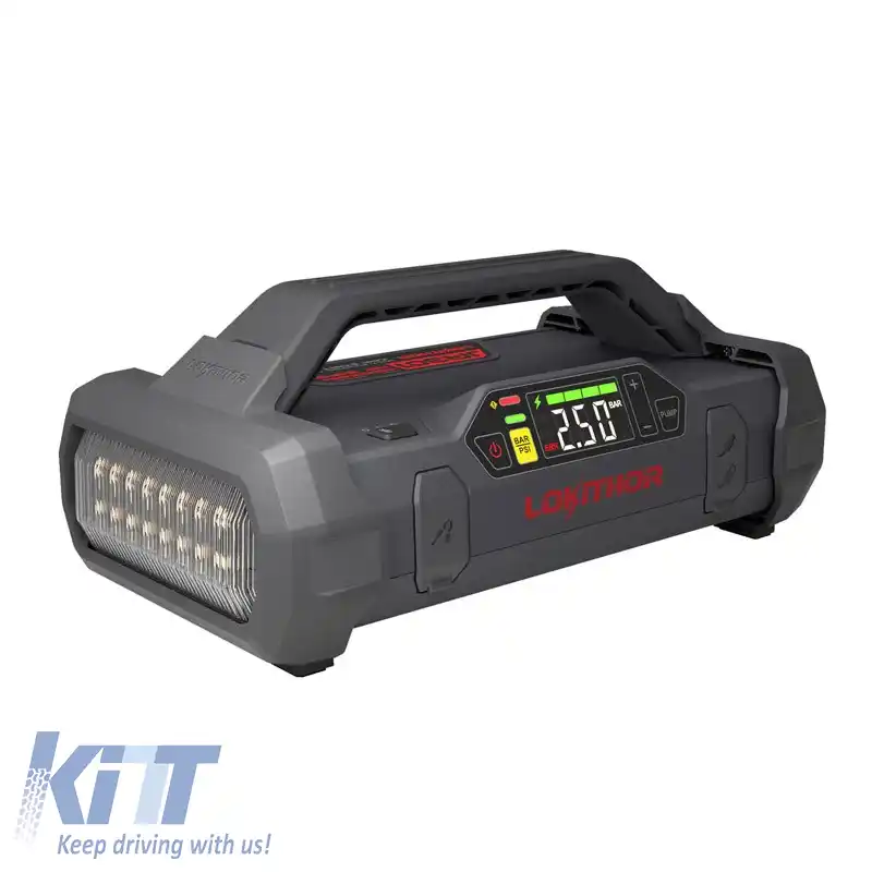 Booster auto, Powerbank, Compresor 150PSI, Lumină LED 4 în 1 Lokithor JA301 12 Volți 2000A-image-6301855