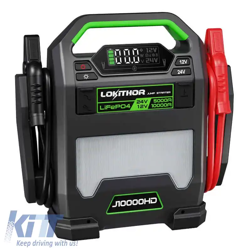 Booster auto, Powerbank, Lumină LED 3 în 1 Lokithor J10000HD 12 Volți 10000A / 24V 5000A-image-6318532