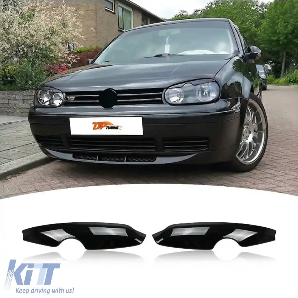 image-31-Borduri faruri pentru Golf 4 din ABS negru lucios / 1997 - 2003