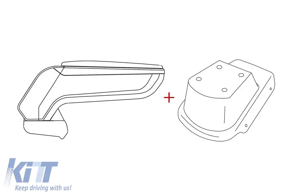 Brațar Rati model Armster S cu piele eco neagră potrivit pentru Fiat 500e după 2020 (versiunea electrică doar)
