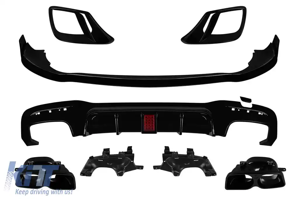 Brabus accesorii pentru bara frontală și spate A Design potrivită pentru Mercedes S-Class W222 2017-2020 cu ieșiri de evacuare