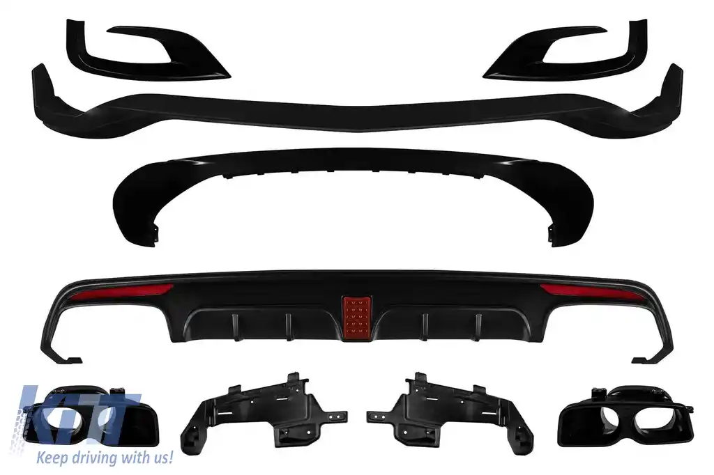 image-32-Brabus bara frontală și spate A Design potrivită pentru Mercedes S-Class W222 2013-2017 cu țevi de eșapament