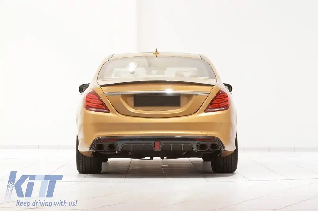Brabus bara frontală și spate A Design potrivită pentru Mercedes S-Class W222 2013-2017 cu țevi de eșapament-image-6148265