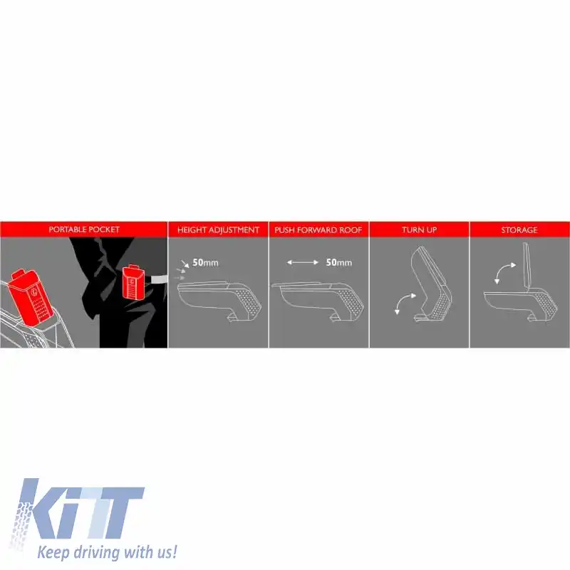 Brățară Armster 2 potrivită pentru Seat Leon 4 (KL1/KL8) 2020+ (+Cablu de extensie 12V) Culoare argintie-image-6296113