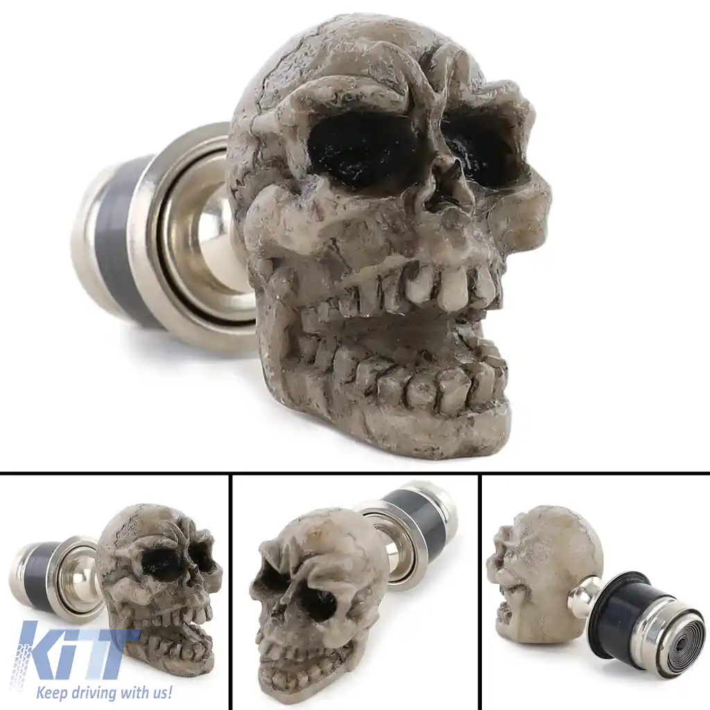 Brat de brichetă Skull Ochi Negri Ø 22mm Universal