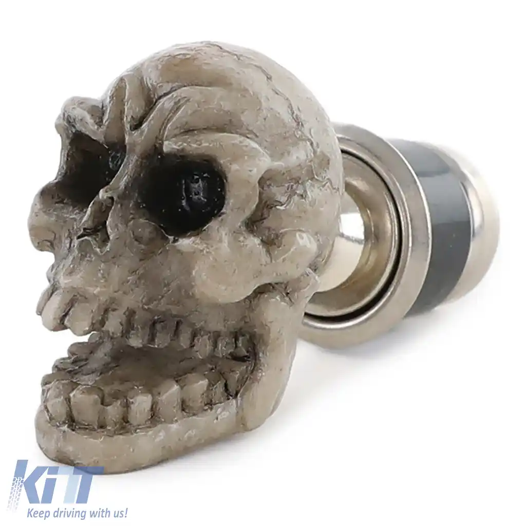 Brat de brichetă Skull Ochi Negri Ø 22mm Universal-image-6199197