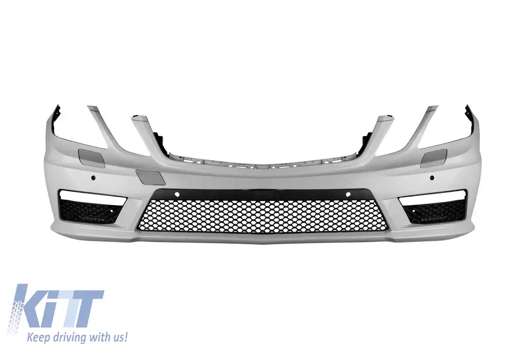 image-28-Bumper AMG frontal tip E63 potrivit pentru Mercedes E-Class W212 2009-2013 sedan/combinate cu PDC/fără lumini de zi DRL/cu duze de spălare