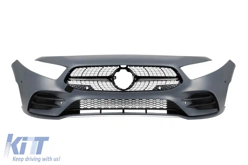 Bumper frontal A Design line potrivit pentru Mercedes A-Class hatchback W177, sedan A177 2018-2023
