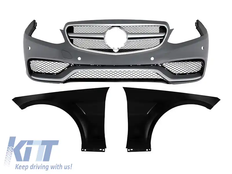 image-51-Bumper frontal A Design potrivit pentru Mercedes E-Class W212 sedan, S212 break 2014-2016 cu PDC, pentru adevăratul E63 A Design