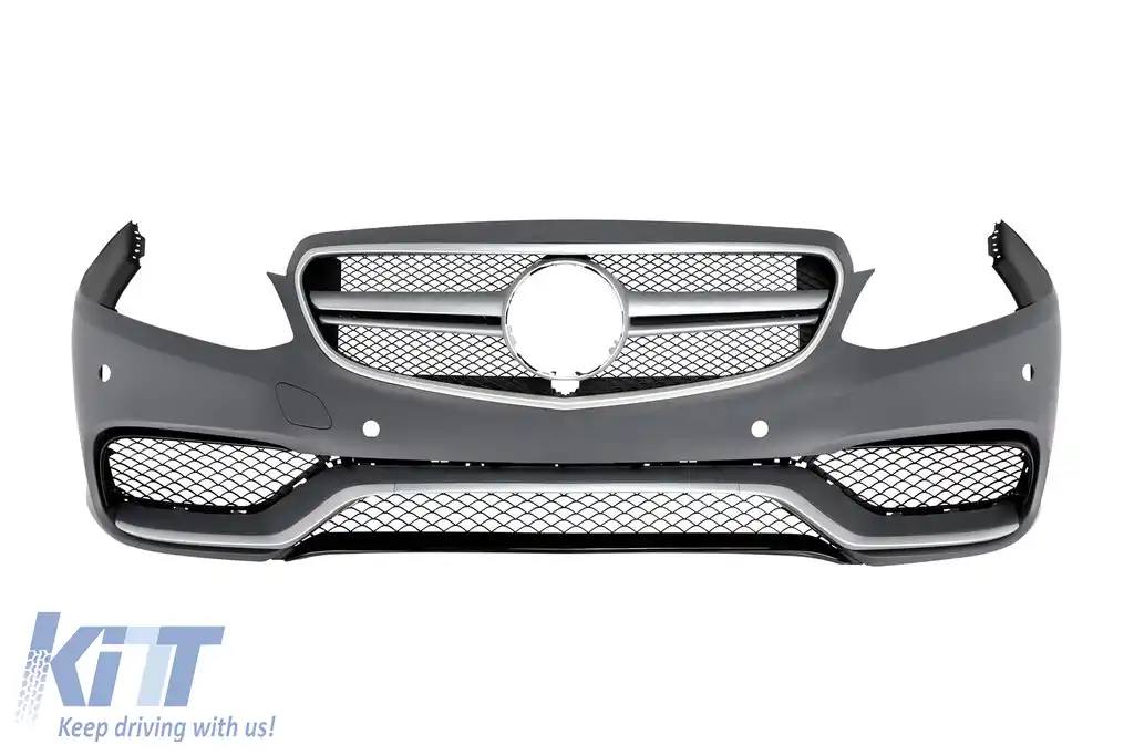 Bumper frontal A Design potrivit pentru Mercedes E-Class W212 sedan, S212 break 2014-2016 cu PDC, pentru adevăratul E63 A Design-image-6149931