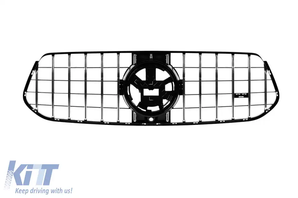 Bumper frontal A Design potrivit pentru Mercedes GLE SUV W167, GLE Coupe C167 2020-2023, după 2024 cu grilă cromată și garnituri cromate-image-6265791
