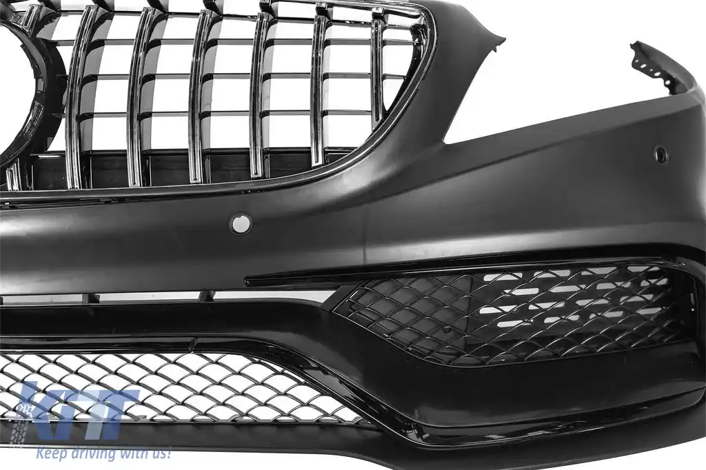 Bumper frontal A Design tip 63 potrivit pentru Mercedes CLS C218 2011-2015 cu grilă GT crom/negru și elemente din lac negru-image-6138411