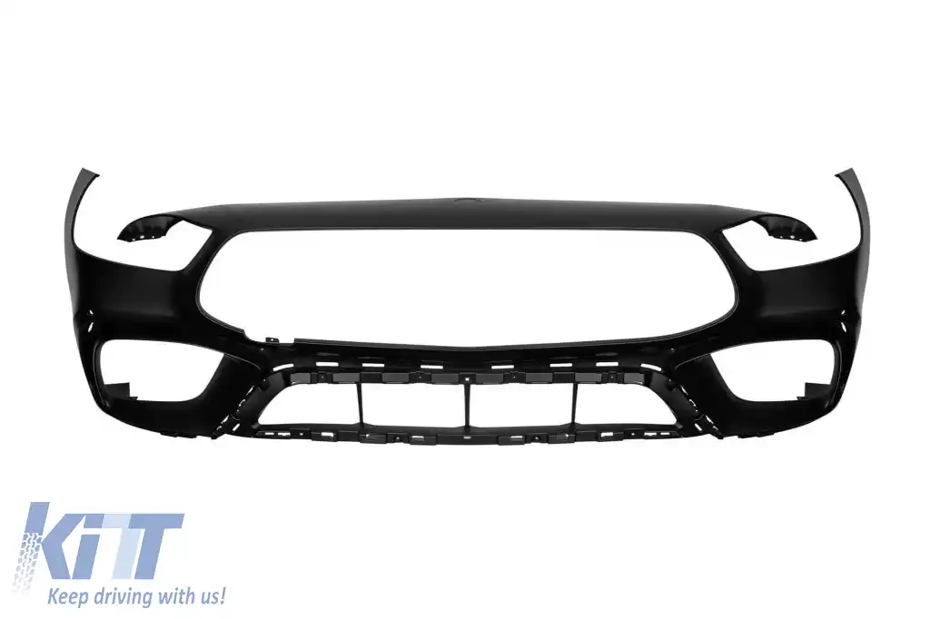 Bumper frontal A Design tip GT63 cu grilaj de lac negru tip GT potrivit pentru Mercedes A Design GT Coupe cu 4 uși după 2019-image-6265856