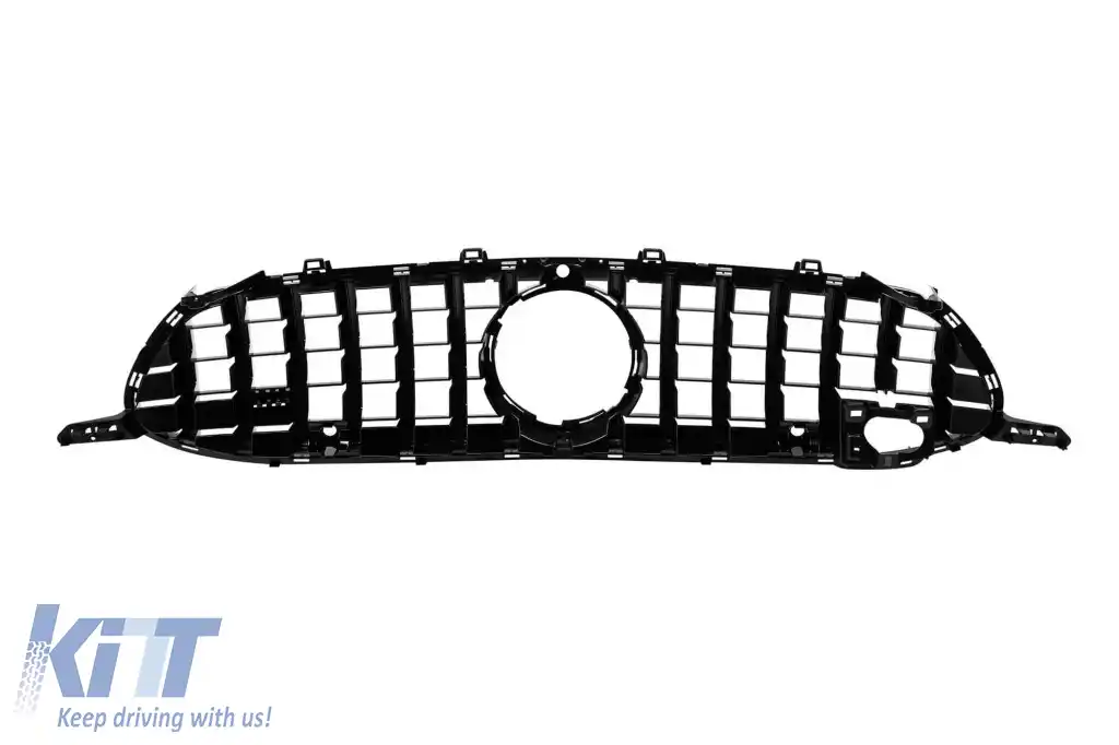 Bumper frontal A Design tip GT63 cu grilaj de lac negru tip GT potrivit pentru Mercedes A Design GT Coupe cu 4 uși după 2019-image-6265859