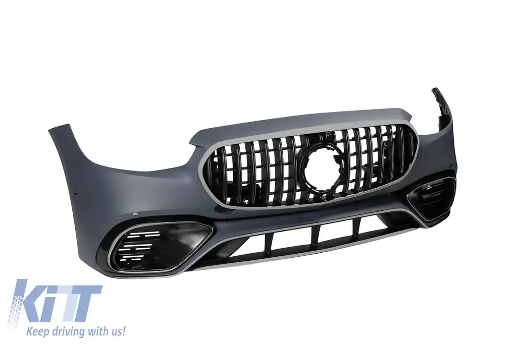 Bumper frontal A Design tip S63 potrivit pentru Mercedes S-Class W223 după 2020 cu elemente din crom fumuriu-image-6149979