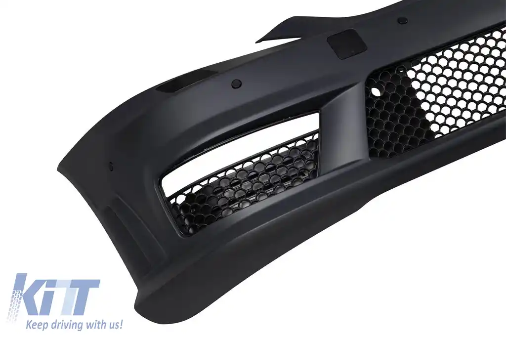 Bumper frontal A Design tip S63, S65 cu grilă crom/neagră potrivit pentru Mercedes S-Class W221 2006-2013 cu lumini de zi-image-6149891