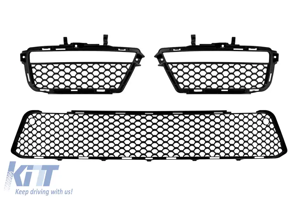 Bumper frontal A Design tip S63, S65 cu grilă Brabus crom/negru, potrivit pentru Mercedes S-Class W221 2006-2013 cu lumini de zi-image-6149924