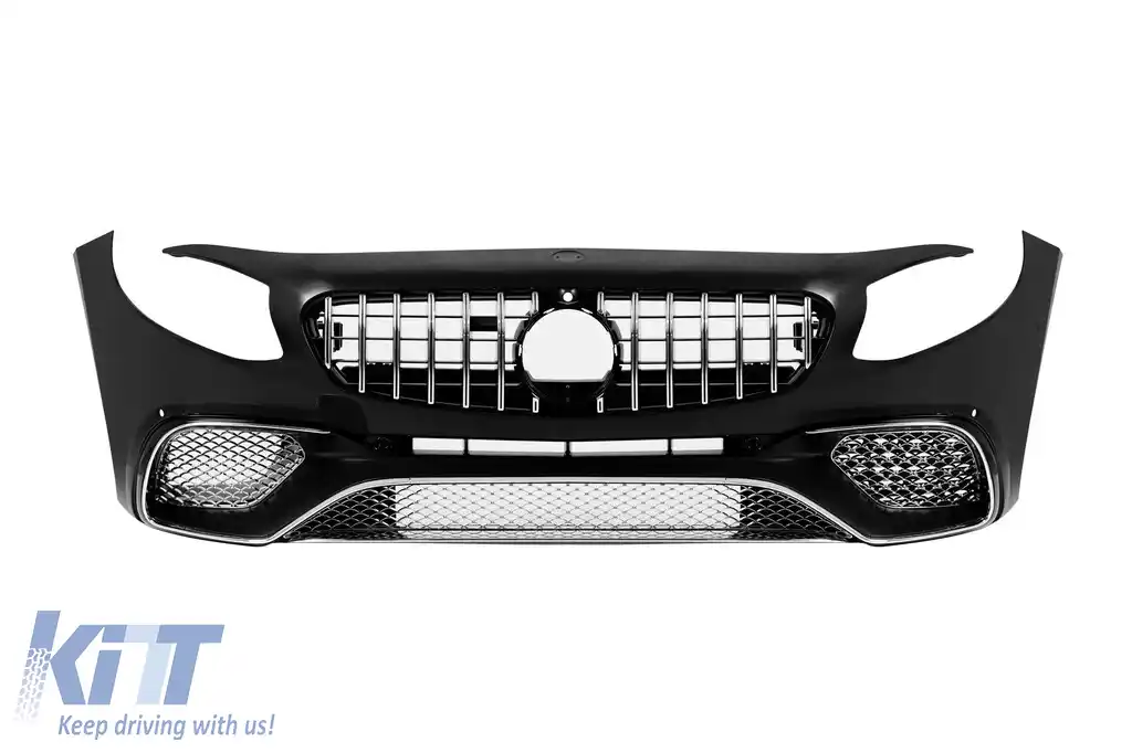 Bumper frontal design A tip 65 potrivit pentru Mercedes S-Class C217 coupe 2014-2020 cu elemente cromate