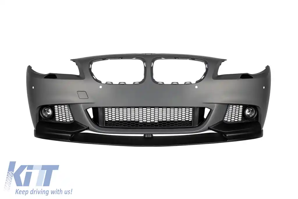 Bumper frontal M Performance Design Design potrivit pentru BMW Seria 5 F10 sedan, F11 break 2010-2013 cu PDC, cu duze de spălare, cu faruri de ceață