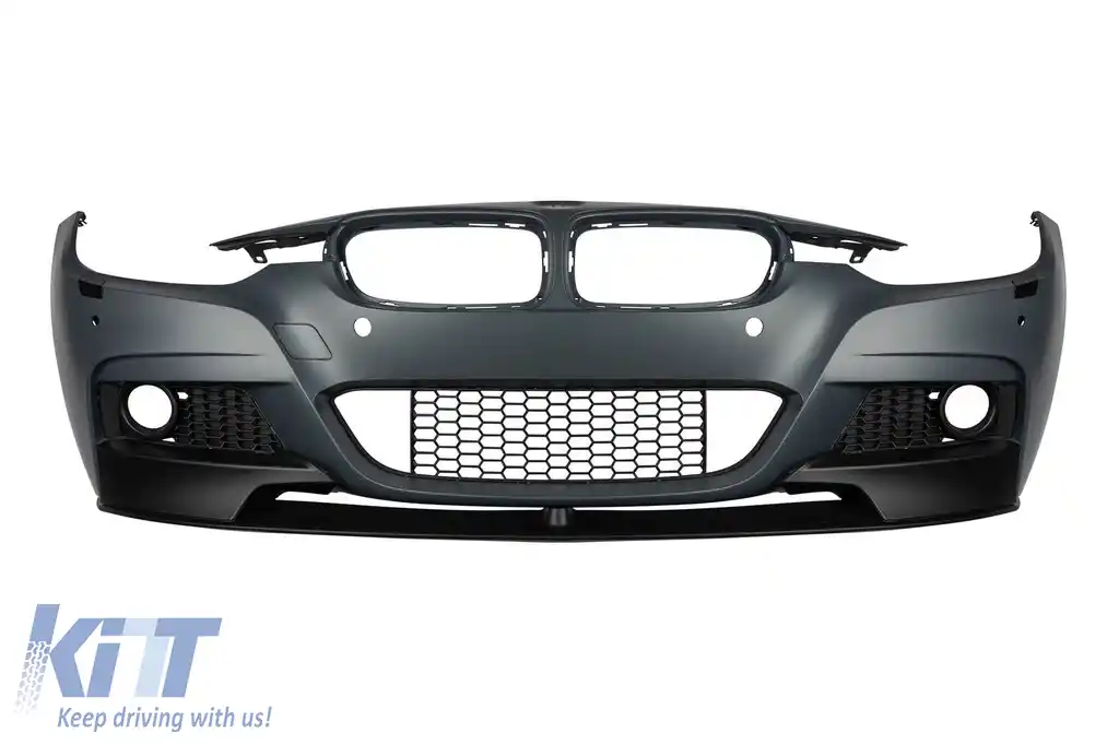 Bumper frontal M Performance Design Design potrivit pentru BMW Seria 3 F30 sedan, F31 touring 2011-2019 cu PDC, cu duze de spălare, fără faruri de ceață