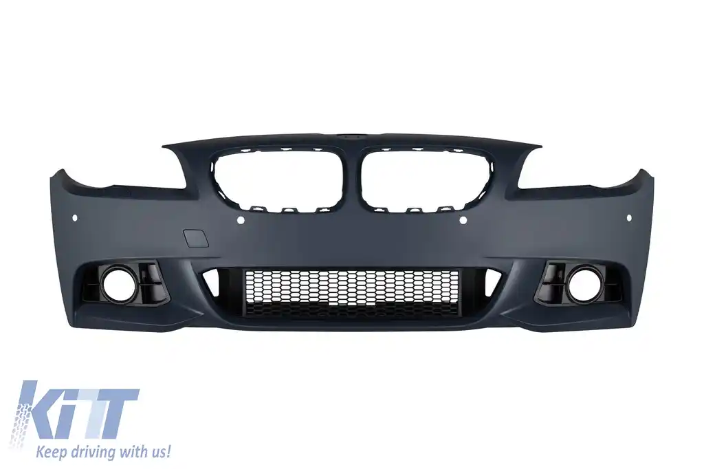 Bumper frontal M Technik potrivit pentru BMW Seria 5 F10 sedan, F11 touring 2013-2017 cu PDC, cu duze de spălare, fără faruri de ceață
