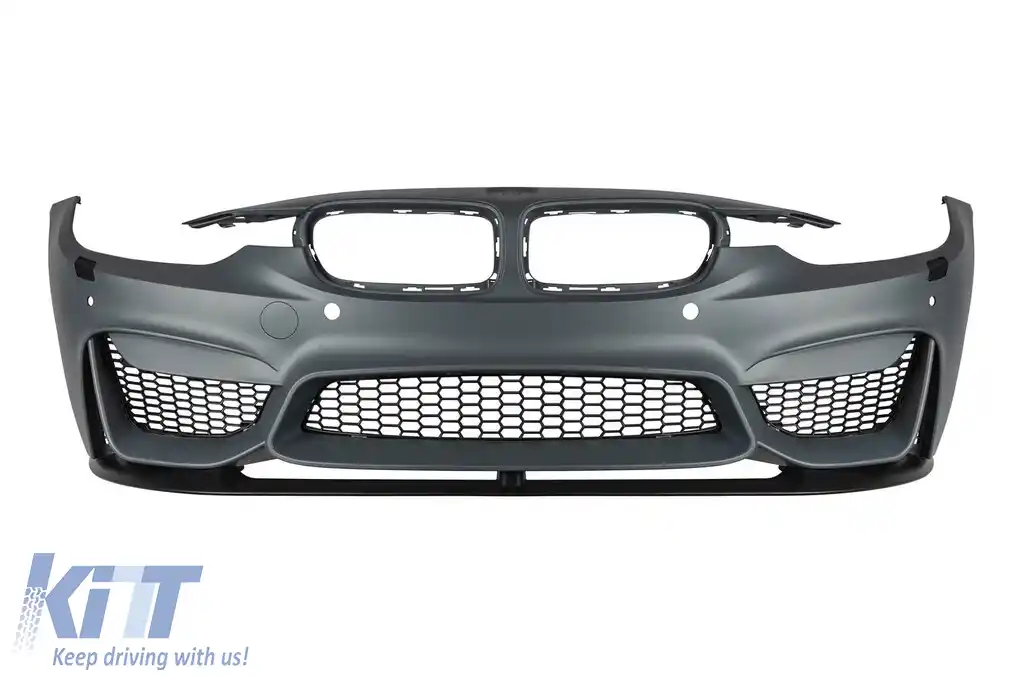 Bumper frontal M3 potrivit pentru BMW Seria 3 F30 sedan, F31 touring 2011-2019 cu PDC, cu duze, fără lumini de ceață