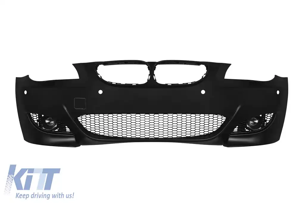 Bumper frontal M5 potrivit pentru BMW Seria 5 E60 sedan, E61 break 2004-2007 cu PDC, cu duze, cu faruri de ceață