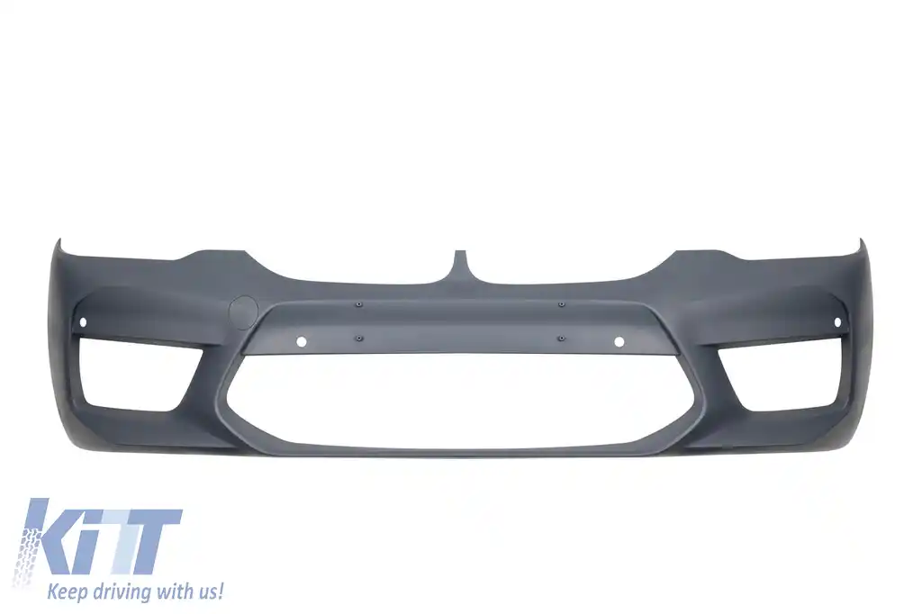Bumper frontal M5 potrivit pentru BMW Seria 5 G30 Sedan, G31 Touring 2017-2019 cu grilaj fără orificiu ACC, cu PDC-image-6163563
