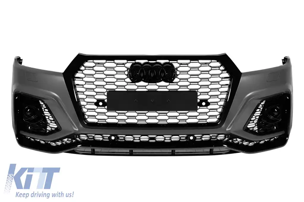 Bumper frontal RS potrivit pentru Audi Q5 2018-2020 cu detalii negre