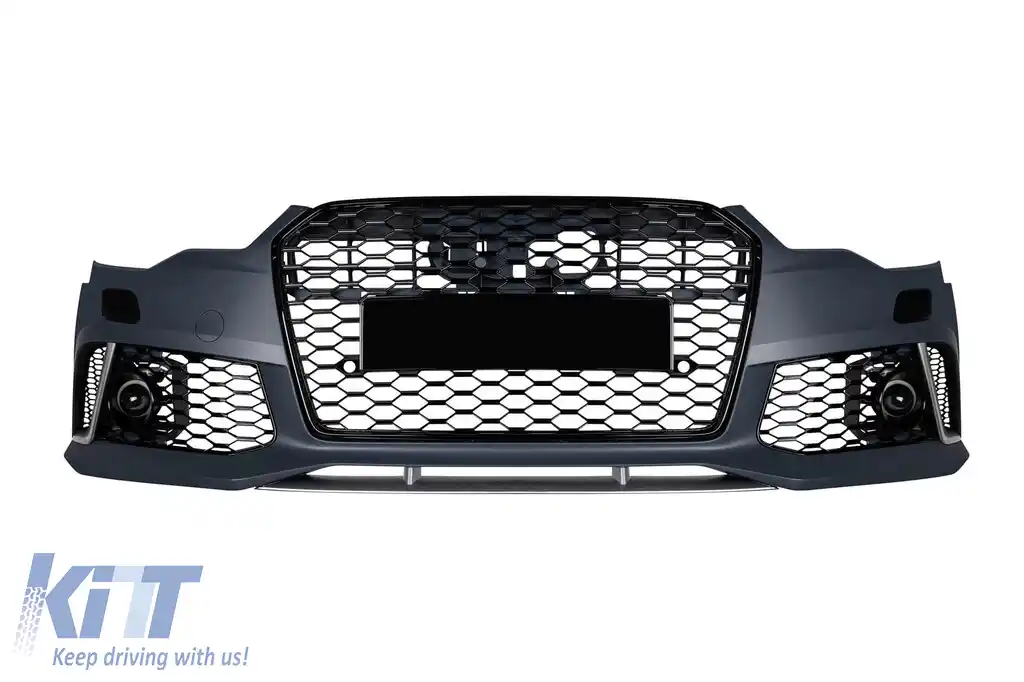 Bumper frontal tip RS6 potrivit pentru Audi A6 C7 4G 2011-2015 cu PDC, cu capace pentru duze