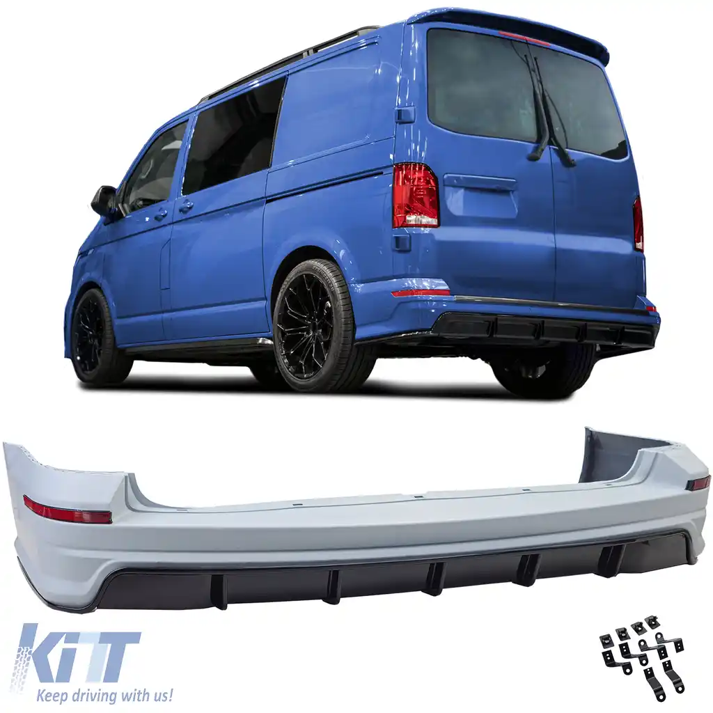 Bumper spate de performanță + difuzor potrivit pentru VW Bus T6 + 6.1 cu ușă dublă