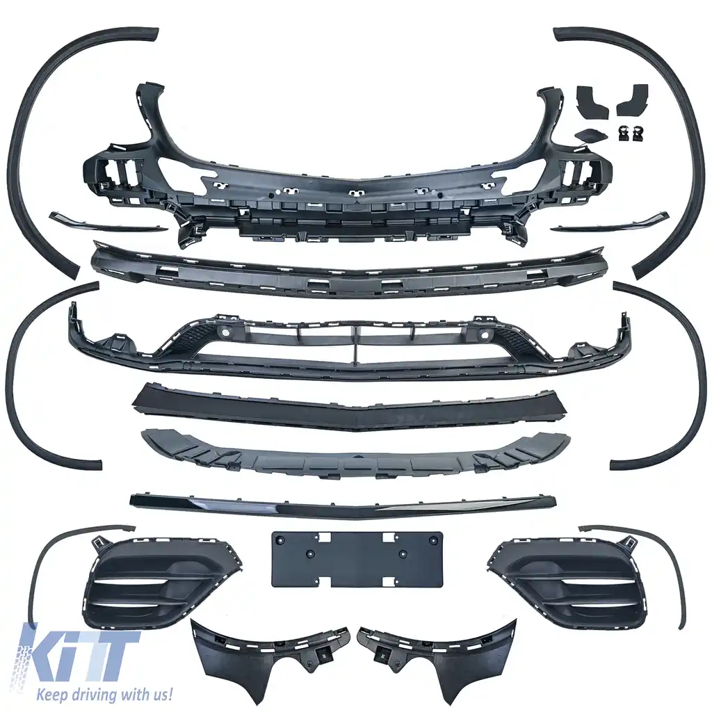 Bumper sport cu grilă + aripi extinse, potrivit pentru Mercedes GLC X253 C253-image-6209113