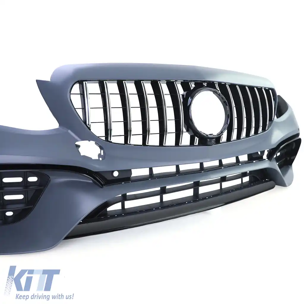 Bumper sport cu grilă din crom negru, potrivit pentru Mercedes E-Class W213 16-20-image-6203708