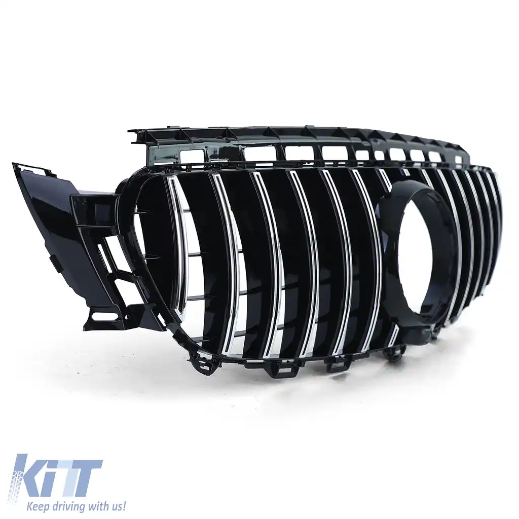 Bumper sport cu grilă din crom negru, potrivit pentru Mercedes E-Class W213 16-20-image-6203713