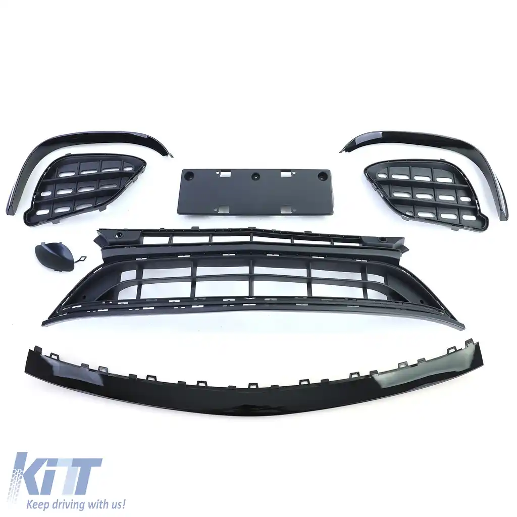 Bumper sport cu grilă din crom negru, potrivit pentru Mercedes E-Class W213 16-20-image-6203715