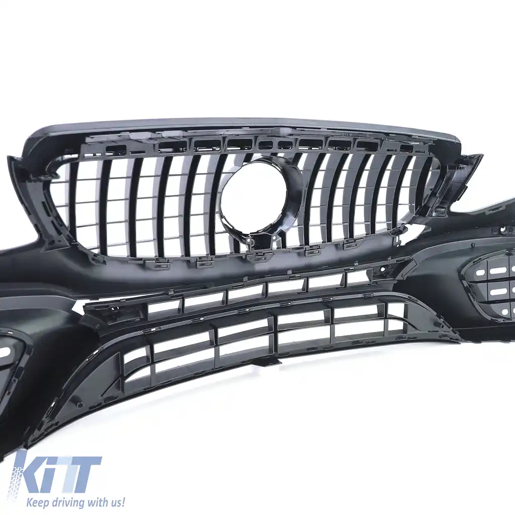 Bumper sport cu grilă din crom negru, potrivit pentru Mercedes E-Class W213 16-20-image-6203717