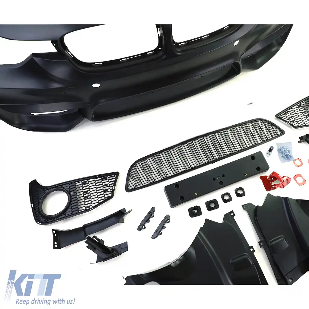 Bumper sport versiune sport cu grilă pentru 3 Seria BMW F30 F31 F80 2011-2019-image-6207147